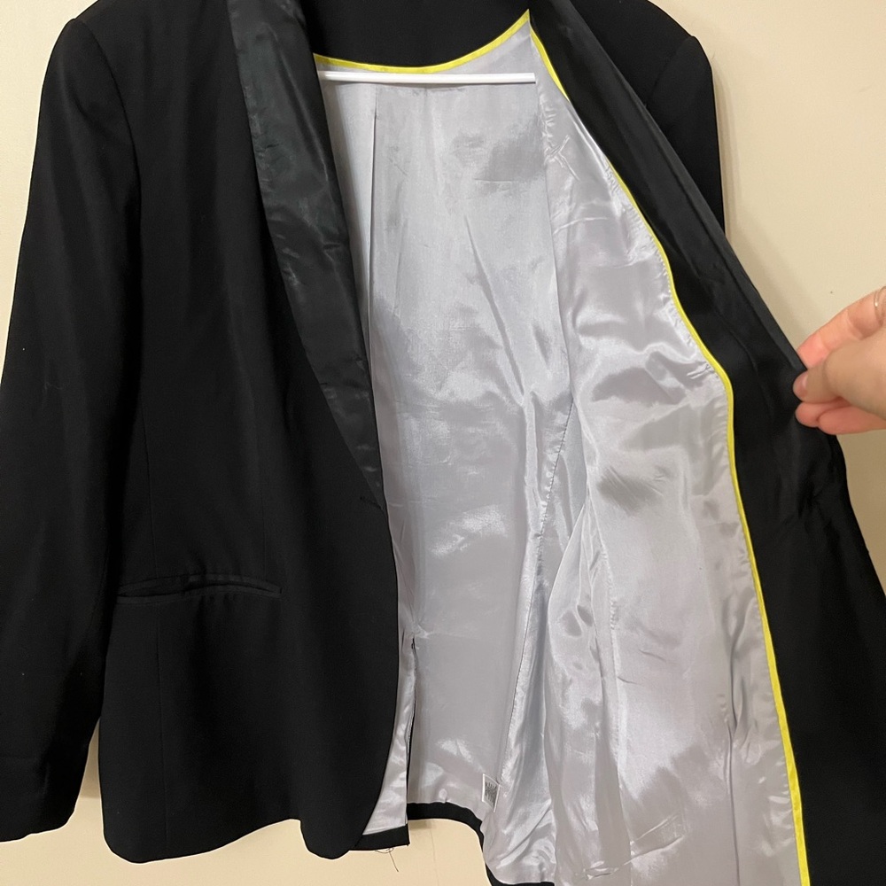 a.n.a Black Tuxedo Blazer with Satin Lapel - Picture 6 of 6